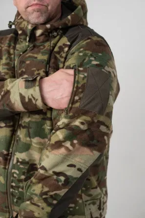 Тактична Куртка мультикам мікрофліс з Капюшоном Military MTP Дніпро