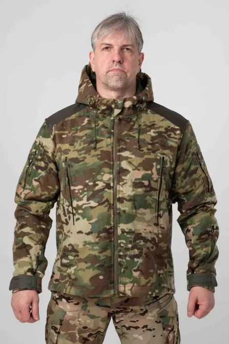 Тактична Куртка мультикам мікрофліс з Капюшоном Military MTP Дніпро - фото 8