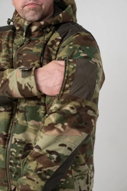 Тактична Куртка мультикам мікрофліс з Капюшоном Military MTP Дніпро - фото 3