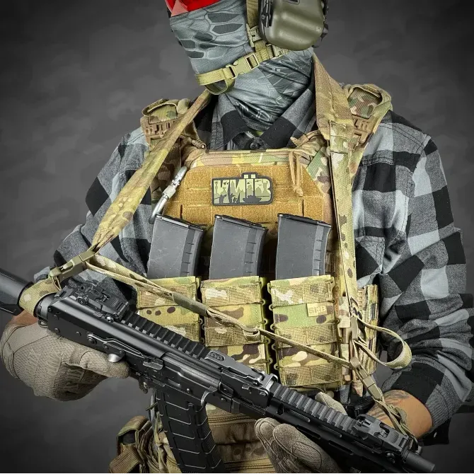 Ремінь збройовий RAGNAROK триточковий з широким наплічником "KRAKEN" sling Березань - фото 5