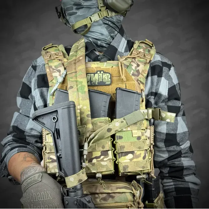 Ремінь збройовий RAGNAROK триточковий з широким наплічником "KRAKEN" sling Березань - фото 6