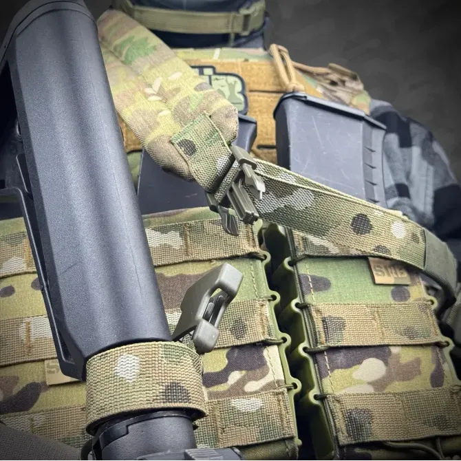 Ремінь збройовий RAGNAROK триточковий з широким наплічником "KRAKEN" sling Березань - фото 4