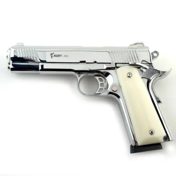 Стартовий пістолет KUZEY 911 Shiny Chrome Plating/White Grips Одесса