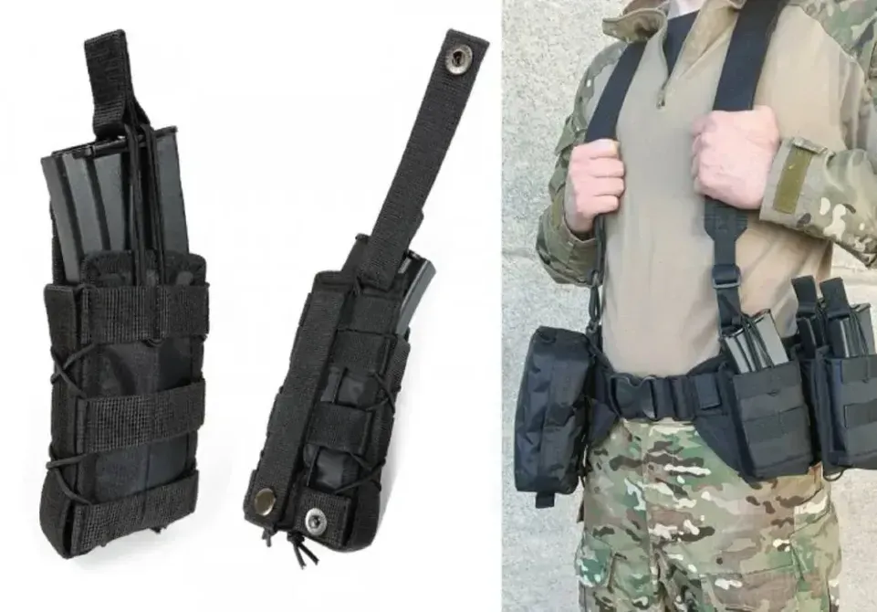 Підсумок під магазин АК/РПК одинарний відкритий (MOLLE, підсумок на розгрузку, жилет, РПС) Березань - фото 4