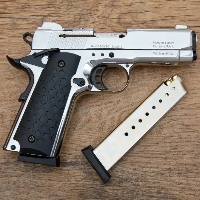 Стартовий пістолет KUZEY 911SX Chrome Engraved Одеса - фото 1