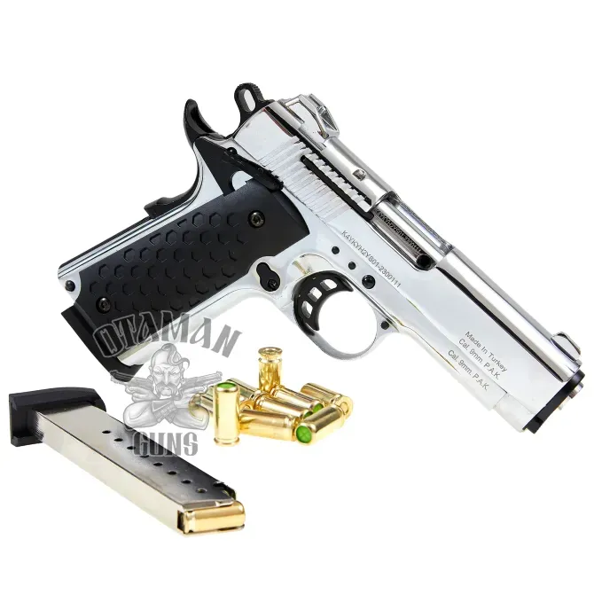 Стартовий пістолет KUZEY 911SX Chrome Engraved Одеса - фото 7