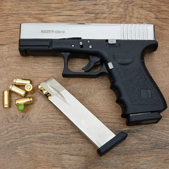 Стартовий пістолет KUZEY GN-19 Chrome Одеса - фото 1