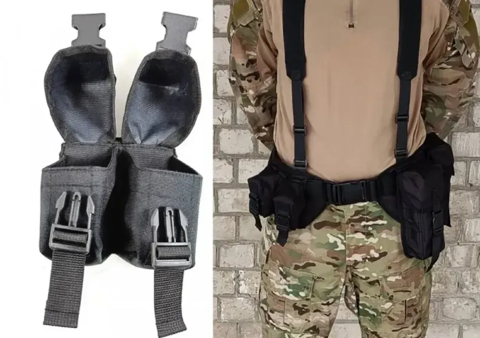 Підсумок гранатний подвійний (MOLLE, підсумок для гранат на розгрузку, жилет, РПС) Березань - фото 1