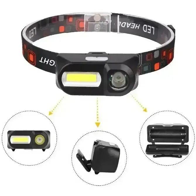 Тактичний налобний ліхтар 1804 (біле світло) Березань - фото 7