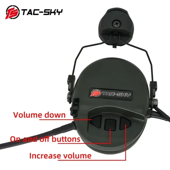Активні навушники Tac-Sky Sordin Headset - Foliage Green Березань