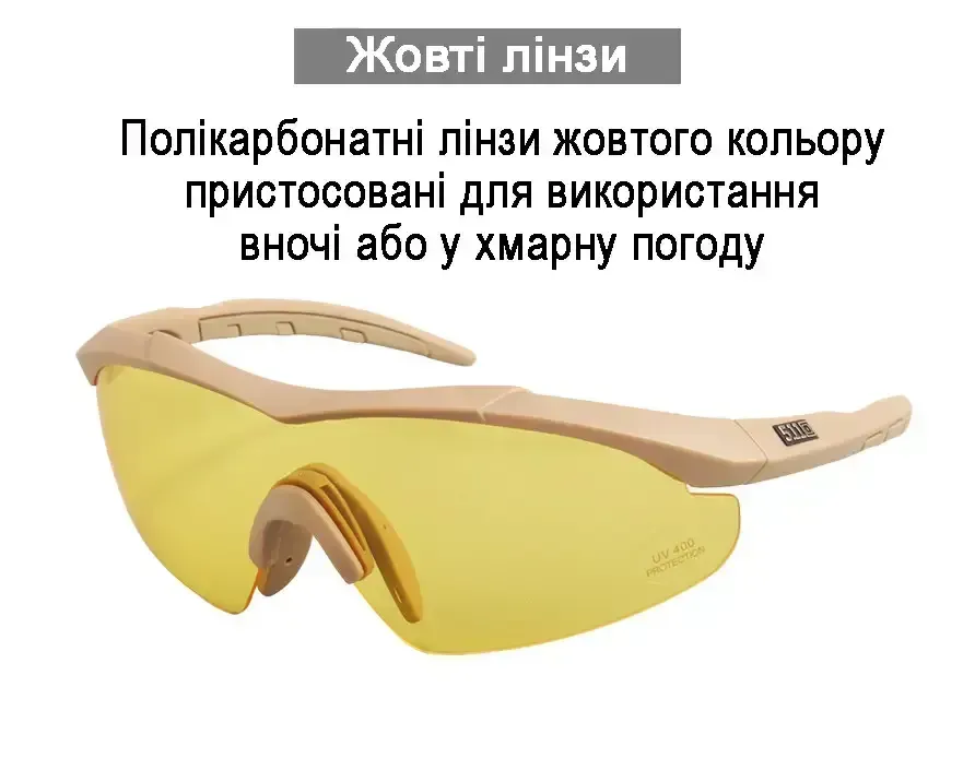 ТАКТИЧНІ ОКУЛЯРИ 5.11 AILERON SHIELD З 3 ЛІНЗАМИ Березань - фото 6