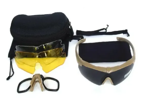 Тактичні захисні окуляри Crossbow Polarized із трьома змінними лінзами Березань