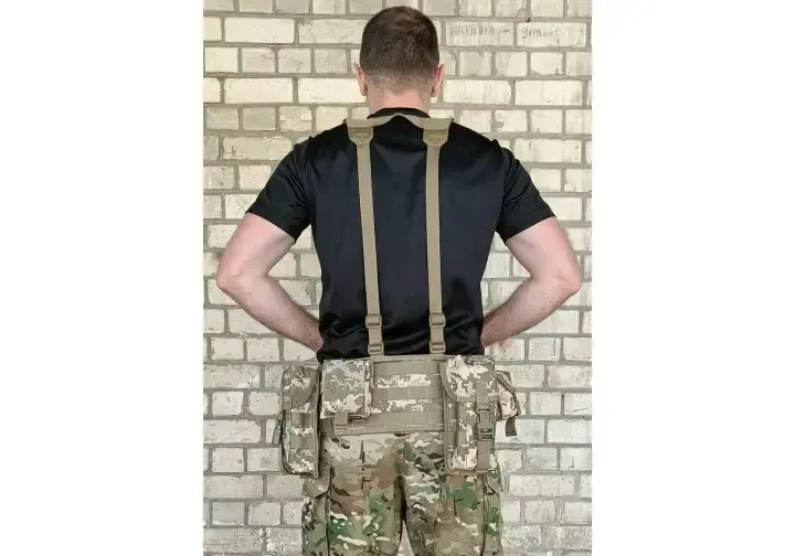 Тактичний пояс розвантажувальний РПС з кріпленнім MOLLE та плечовими лямками без підсумків Березань - фото 3