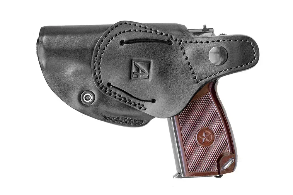 Кобура шкіряна (трьохшарова) поясна для ПМ Березань - фото 1