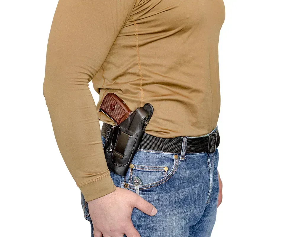 Кобура шкіряна (трьохшарова) поясна для ПМ Березань - фото 2