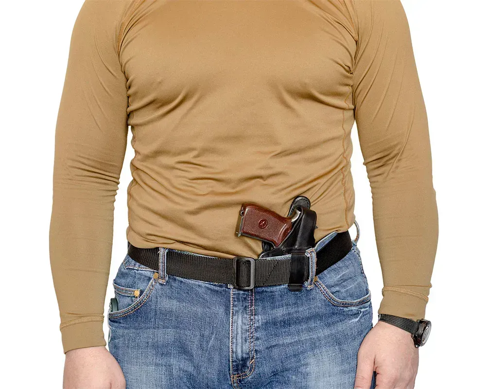 Кобура шкіряна (трьохшарова) поясна для ПМ Березань - фото 4