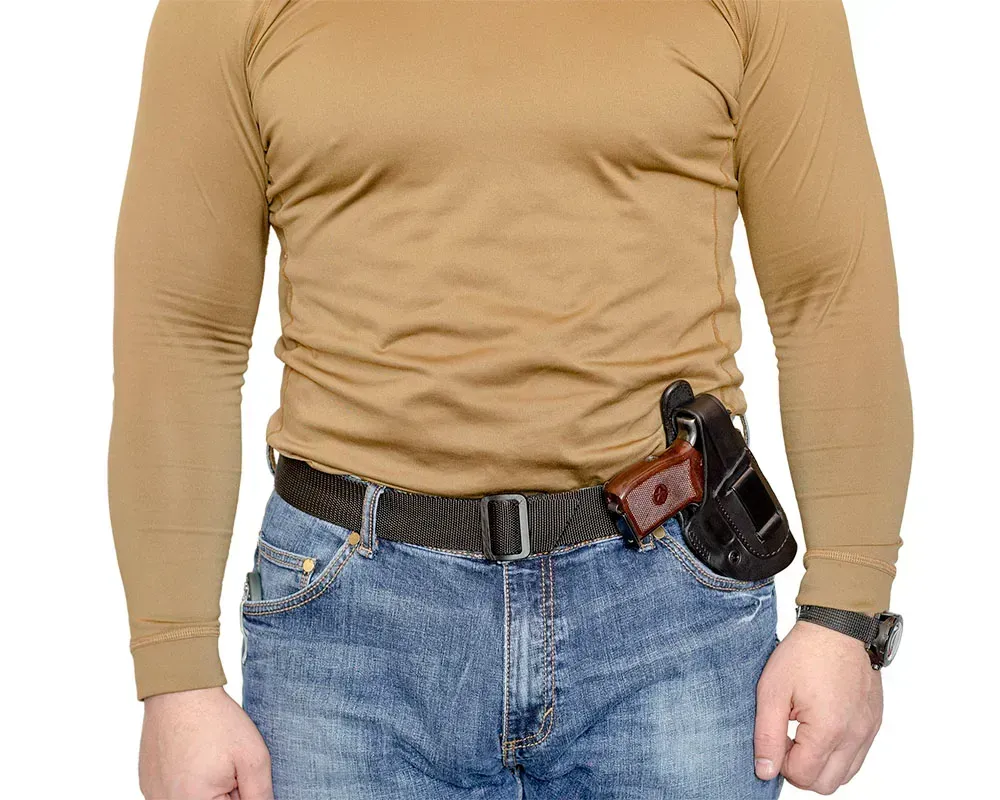 Кобура шкіряна (трьохшарова) поясна для ПМ Березань - фото 3