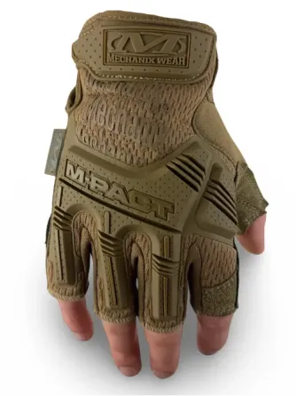 Тактичні безпалі рукавички MECHANIX M-PACT® Fingerless Койот Березань