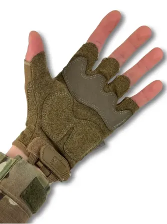 Тактичні безпалі рукавички MECHANIX M-PACT® Fingerless Койот Березань - фото 3