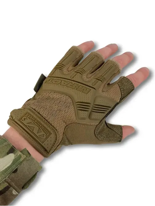 Тактичні безпалі рукавички MECHANIX M-PACT® Fingerless Койот Березань - изображение 2