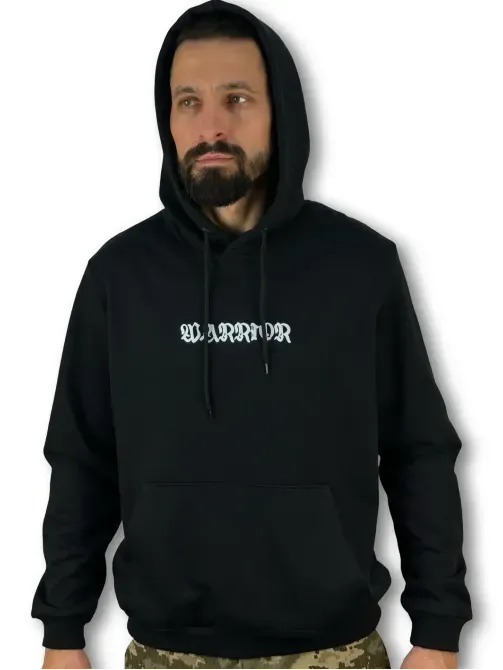 Чорна ХУДІ з принтом Березань - изображение 1