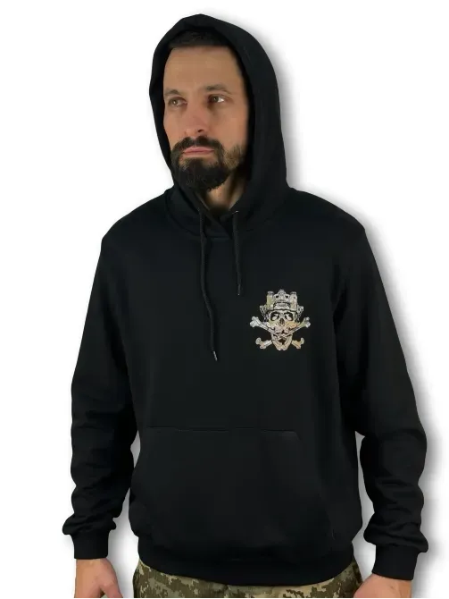 Чорна ХУДІ з принтом Березань - изображение 5