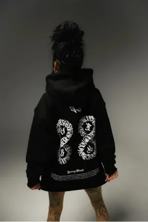 ETERNAL SCRIPT HOODIE BLACK Березань - фото 5