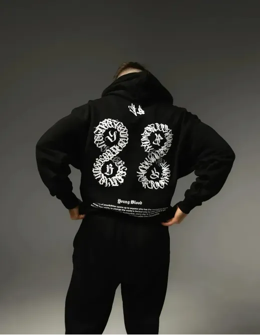 ETERNAL SCRIPT HOODIE BLACK Березань - изображение 2