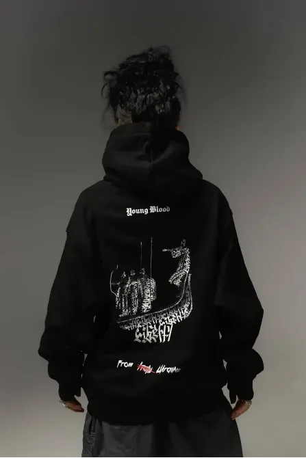 ECHO OF TIME HOODIE BLACK Березань - изображение 4