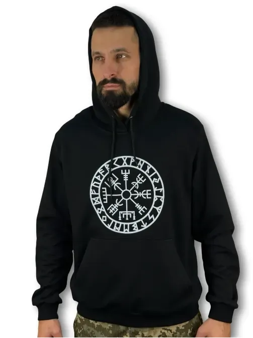 Чорна Худі з принтом Березань - изображение 3