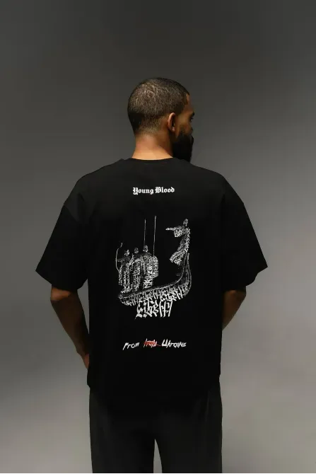 Футболка "ECHO OF TIME"BLACK Березань - фото 1