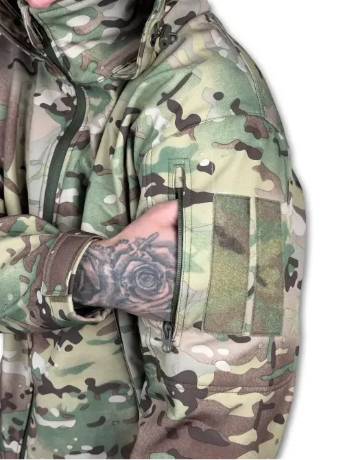 Куртка військова "Шторм" Soft Shell на флісі, мембранна Мультикам Березань - фото 6