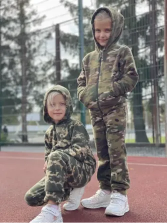 Зимовий флісовий костюм дитячий Піксель Березань