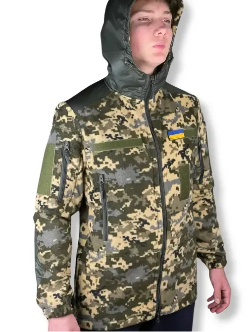 Флісова кофта з капюшоном Піксель Березань - фото 2