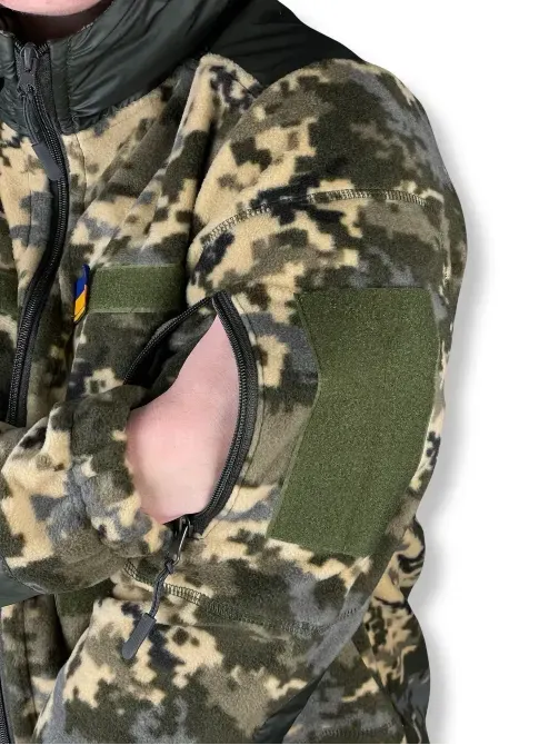 Флісова кофта з капюшоном Піксель Березань - фото 5