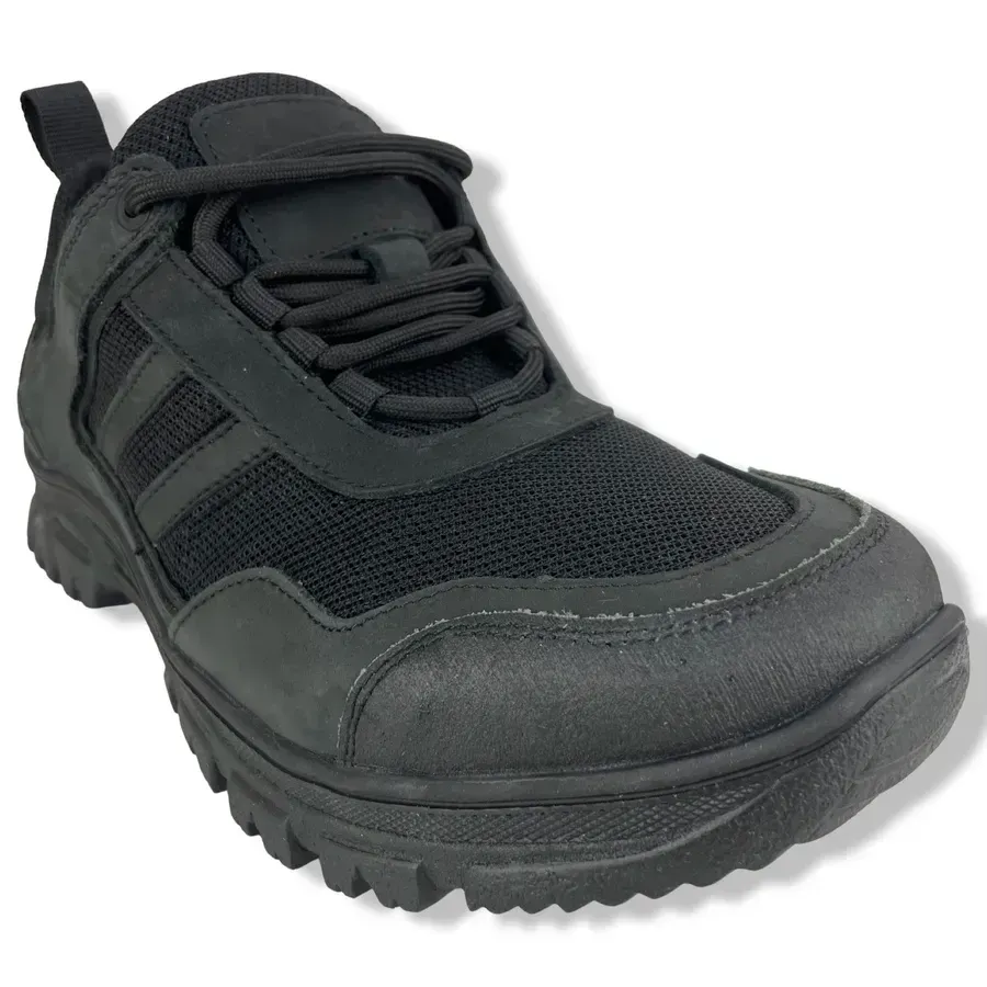 Кросівки літні на гумовій підошві зі збільшеною сіткою Чорні Березань - фото 4