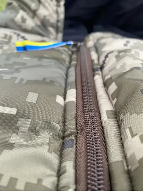 Спальний мішок зимовий (ковдра з капюшоном) Піксель 210 х 73 см Березань - изображение 4