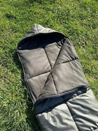 Спальний мішок зимовий з флісом (ковдра з капюшоном) Березань