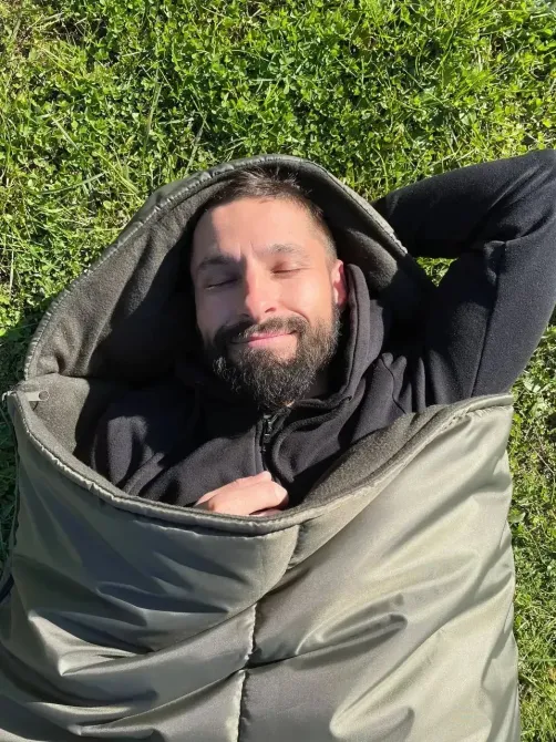 Спальний мішок зимовий з флісом (ковдра з капюшоном) Березань - изображение 4