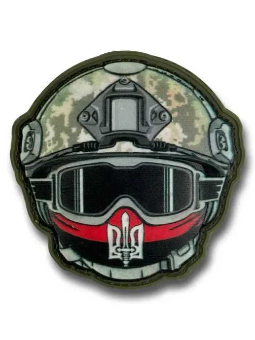 ПАТЧ (НАШИВКА) "Смайл ЗСУ" Червоно-чорний 3D ПВХ Березань - фото 1