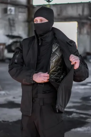 Зимова куртка "KORDAX" Soft Shel Genesis Active, чорний Тернівка - фото 3