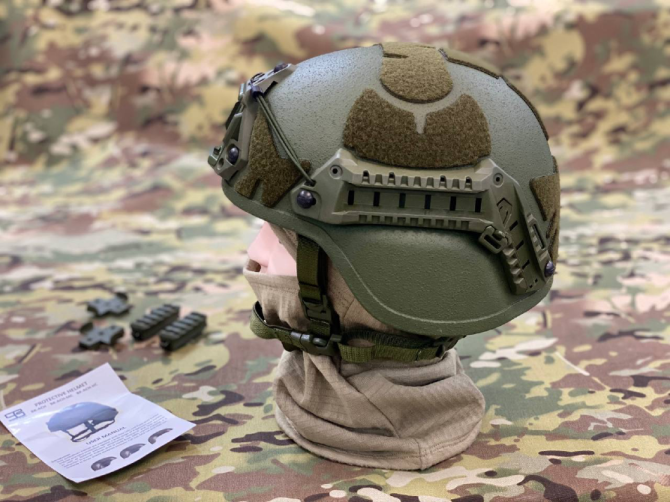 Балістичний шолом Sestan-Busch NIJ IIIA BK-ACH Оливковий (Ranger Green) Київ - фото 2