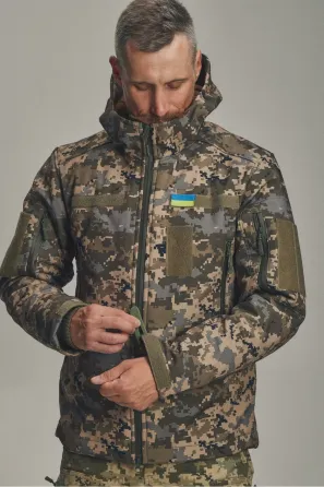 Зимова куртка "KORDAX" X-Ultra Soft Shell 3 в 1, піксель Тернівка
