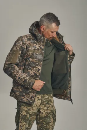 Зимова куртка "KORDAX" X-Ultra Soft Shell 3 в 1, піксель Тернівка