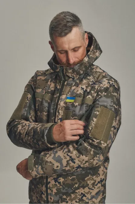 Зимова куртка "KORDAX" X-Ultra Soft Shell 3 в 1, піксель Тернівка - фото 2