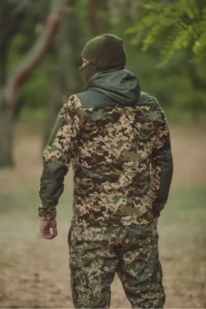 Флісова кофта з капюшоном "KORDAX" (anti-pilling), піксель Тернівка