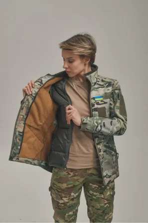 Зимова жіноча куртка KORDAX Soft Shell 2 в 1 мультикам Тернівка