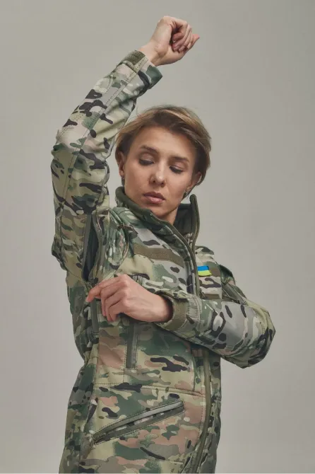 Зимова жіноча куртка KORDAX Soft Shell 2 в 1 мультикам Тернівка - фото 2