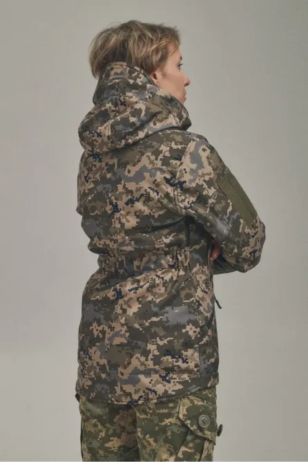 Зимова жіноча куртка KORDAX Soft Shell 2 в 1 піксель Тернівка - фото 3