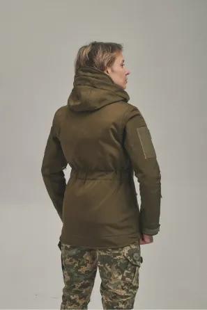 Зимова жіноча куртка KORDAX Soft Shell 2 в 1 хакі Тернівка